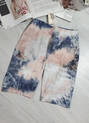 Велосипедки тай-так. шорты с принтом тай дай