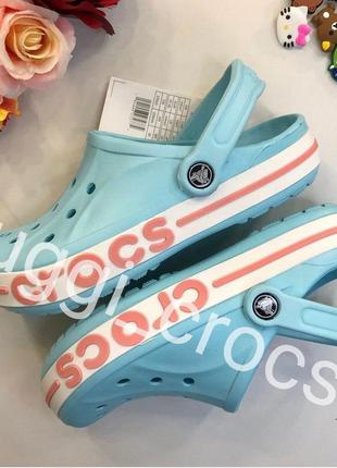 Крокс баябенд голубые мятные crocs bayaband1 фото