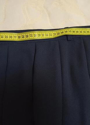 Темно-синяя юбка в складку,44-48разм.4 фото