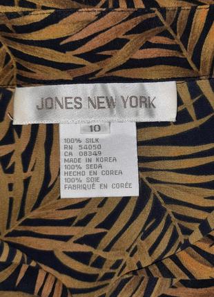 Шовкова сорочка з тропічним принтом американського бренду (вінтаж)3 фото
