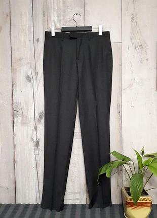 Нові сірі класичні завужені брюки на високого хлопця р. 48