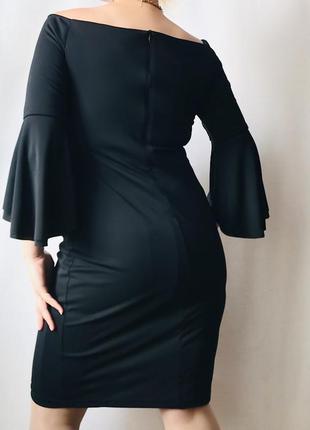 Esqualo платье-футляр с открытыми плечами и расклешенными рукавами голландия3 фото