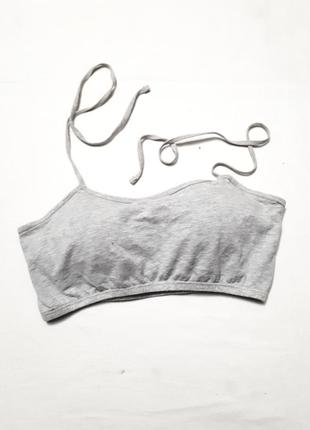 Серый топ бра лиф р s хлопок perfect fit