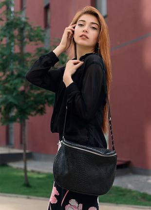 Женская сумка sambag milano qzs крокодил4 фото