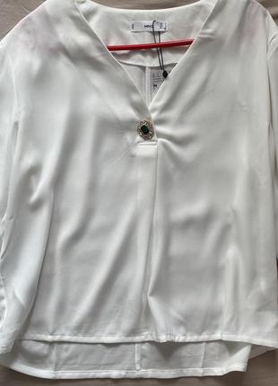 Блуза с брошью zara4 фото