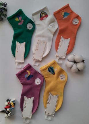 Шкарпетки дитячі середньої висоти яскраві з принтом на резинці шугуан преміум якість3 фото
