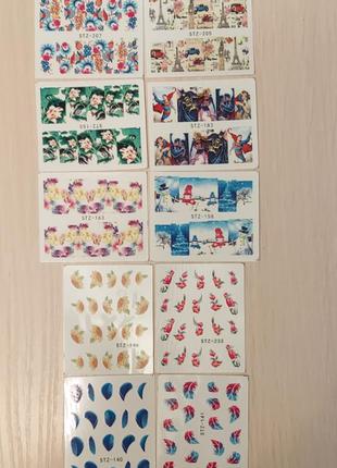 Набір наклейок 4  для манікюру 10 шт  = 40 грн