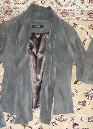 Пиджак из натуральной кожи замшевый hallhuber