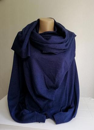 Шерстяная кофта кардиган с шарфом & ofhers stories из натур.шерсти