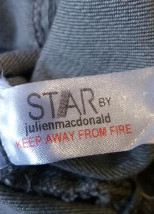Джинсовый укороченный пиджак  "star"3 фото