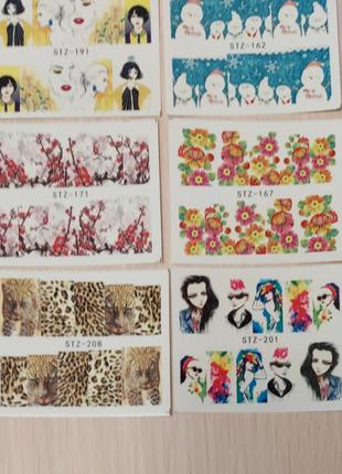 Набір наклейка 5 для манікюру 10 шт = 40 грн 7
