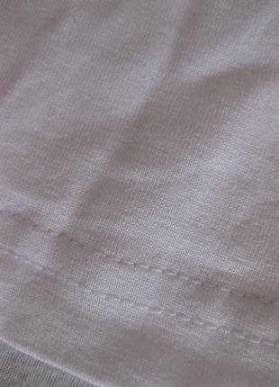 Белая футболка в рубчик с принтом кити с блестками, км09937 фото