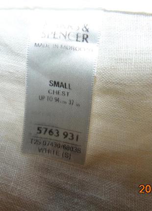 Стильная нарядная льняная шведка рубашка бренд .marks&spencer .s-m9 фото
