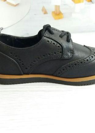 Нові чорні туфлі туфли броги  george 26 р 8 uk5 фото