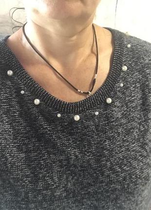 Блузон джемпер свободного кроя 5