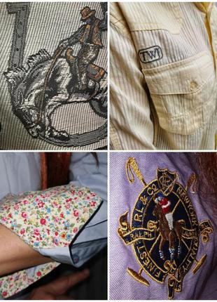 Стильные мужские рубашка в принт шелковая коттон хлопок полоска