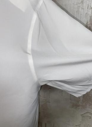 Винтажная белая блузка,вышивка,короткий рукав,большой размер,батал (028)6 фото