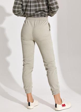 Вельветовые брюки джоггеры на резинках с карманами чёрный, хаки3 фото