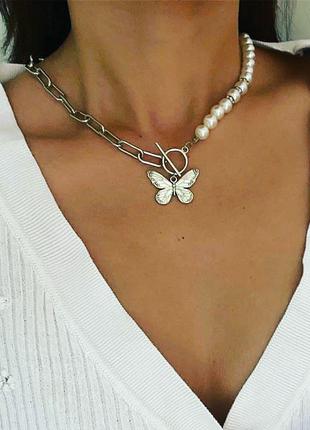 Намисто ланцюг кольє чокер бпбочка кільце