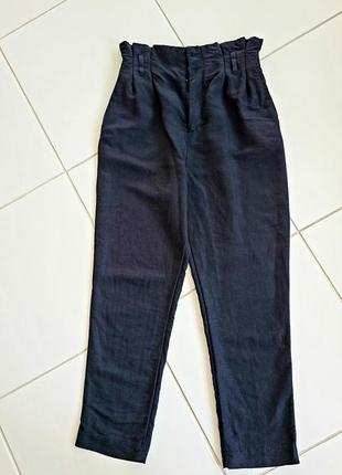 Штани льон, віскоза з високою талією h&m