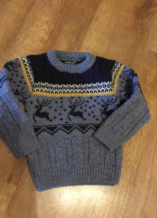 Новогодний свитер кофта 2-3 года