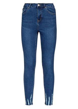 Синие рваные джинсы скинни jenna до щиколотки grazer4 фото