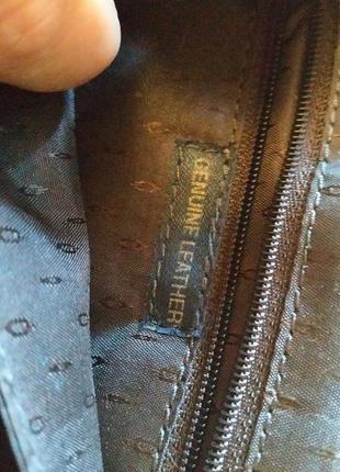 Кожаная сумка- багет 5