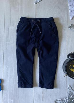 Вельветовые штаны на подкладке 6-9 месяцев2 фото