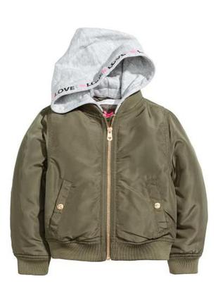 Бомпер куртка h&m для девочки разм. 3-4y