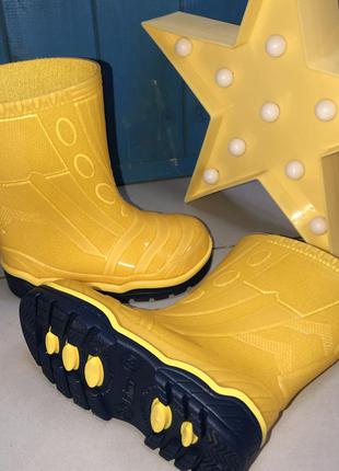 Детские резиновые сапоги neon желтые 29-34 и фабрика литма litma