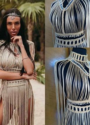 В наличии, акция, за полцены! ⭐пляжное платье макраме