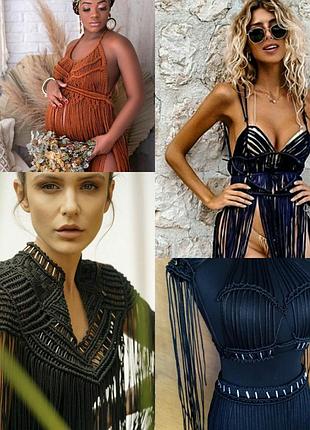 В наличии, акция, за полцены! ⭐пляжное платье макраме