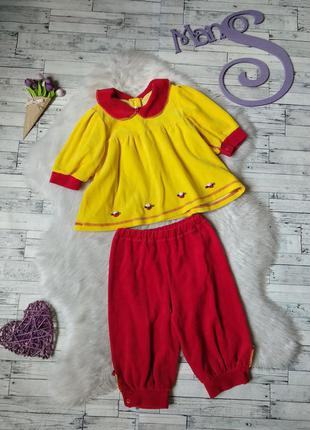 Костюм велюровый на девочку туника и штаны