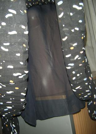 Шикарная шифоновая плиссированная блуза, размер 22 - xхl5 фото