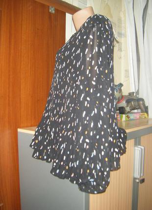 Шикарная шифоновая плиссированная блуза, размер 22 - xхl4 фото