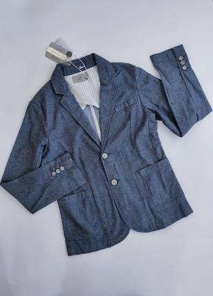 Синий легкий пиджак, блейзер,  жакет для мальчика ovs 146 (152) см на 10 - 11 лет