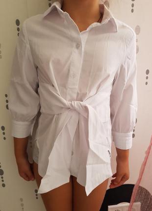 Школьная блузка, короткий и длинные рукав3 фото