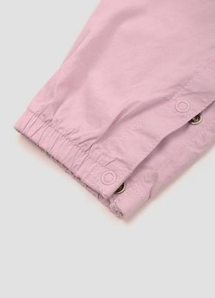 Комбінезон брючний брюками бавовняний бузковий з кишенями і рюшами lupilu3 фото