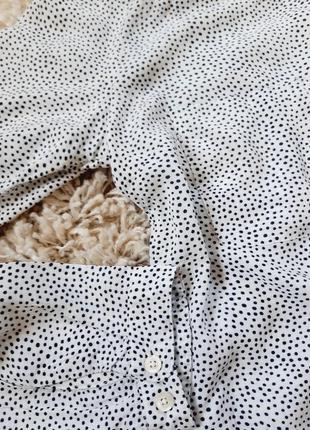 Красивая белая блуза в мелкий горох,paul&kehl, p. 36-386 фото