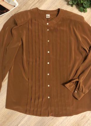Вільна шовкова блузка сорочка кофточка10 фото