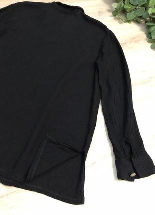 Вільна чорна легка блузка сорочка кофточка4 фото