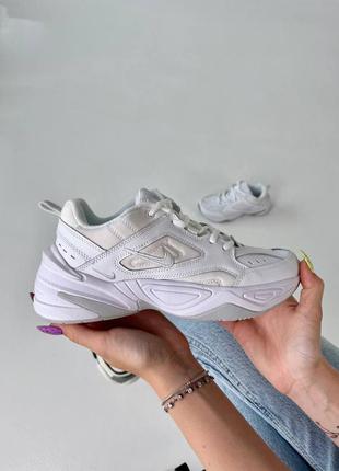 Nike m2k tekno женские кроссовки найк техно белые8 фото