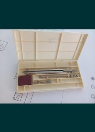 📐готовальня 📌срср креслярський набір канцелярський рильськ минприбор циркуль...