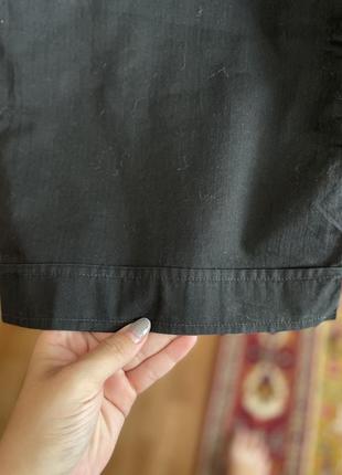 Женские чёрные брюки клёш, кюлоты, штаны с поясом чёрные , б/у8 фото