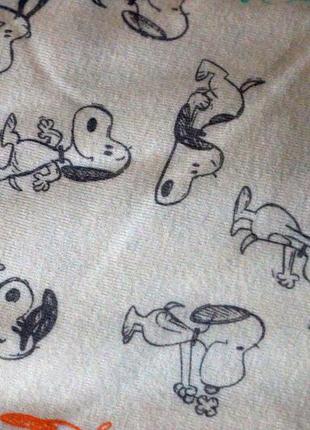 Ткань хлопковая рибана snoopy2 фото