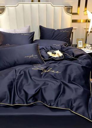 Однотонный сатиновый комплект постельного белья, серый, полуторный, двуспальный, семейный8 фото