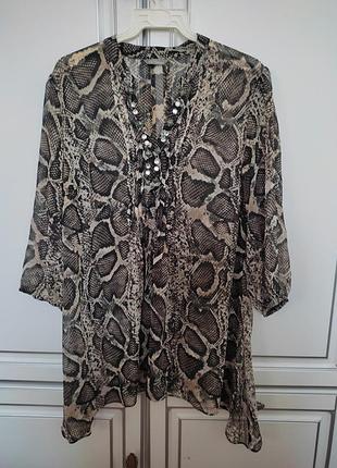 Блуза з принтом пітона розмір 20