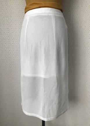 Белая юбка из ткани сетки от sophyline&co  размер l - xl