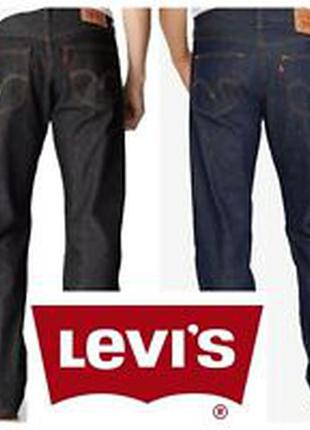 Мужские темные джинсы из необработанного денима levi's 501 46x34