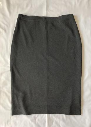 🟢юбка трикотажная на резинке с металическим блеском. италия
